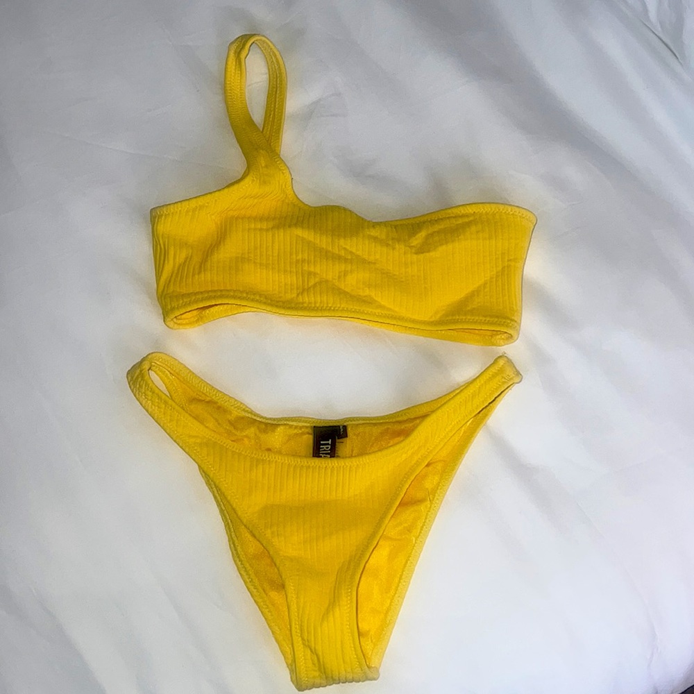 Yellow bikini set by Triangl size zzz